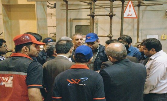 Visit of Mr Pishahang from the implementation procedure of major overhaul of the gas turbine of the Persian Gulf Power Plant